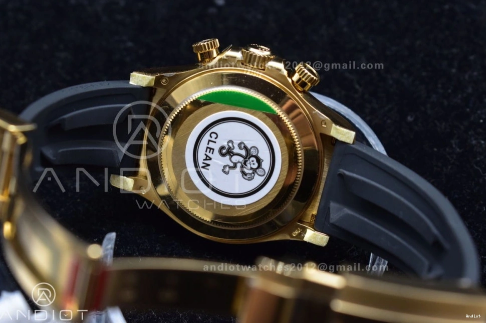 on Daytona Black Oysterflex 1:1 Dial Clean Strap SA4130 Rubber Best Edition 116518 0401